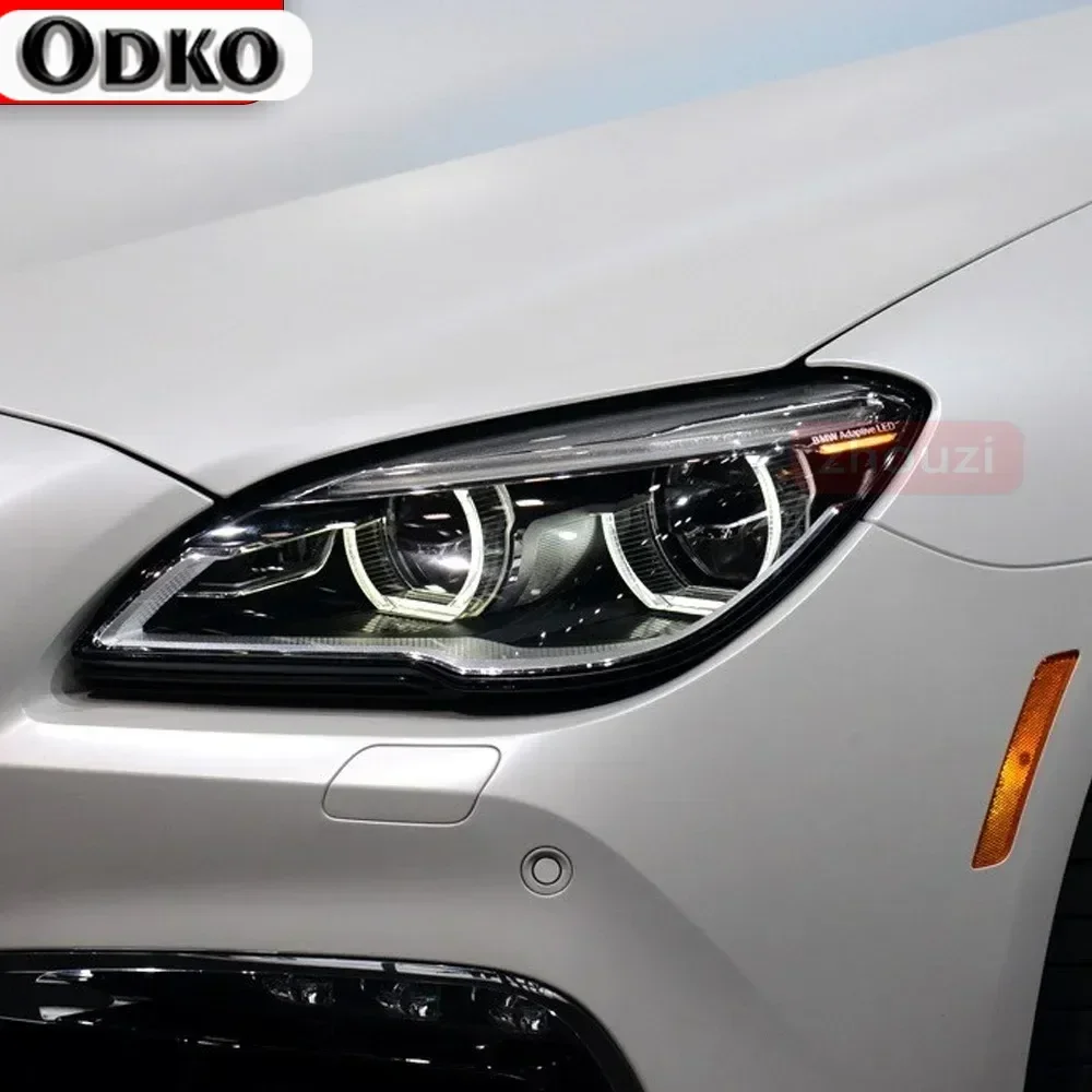 

For BMW 6 Series F06 F12 F13 M6 GT G32 2 Pcs Car Headlight Tint Black Protective Film Vinyl Transparent TPU Sticker Accessories