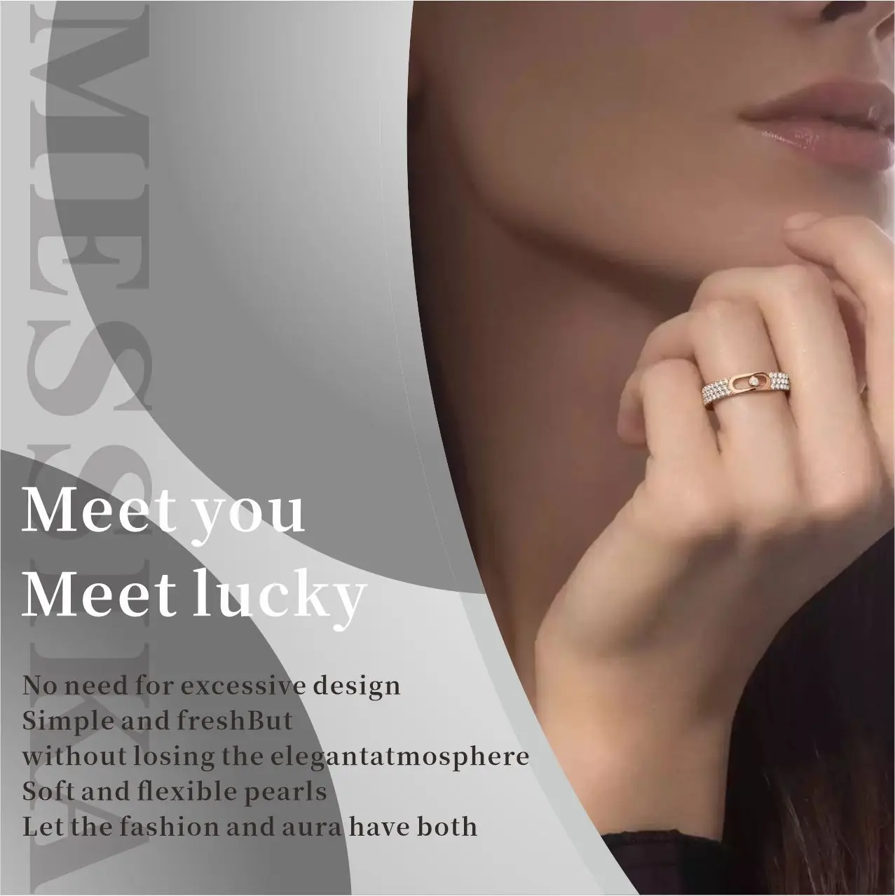 S925 Sterling Silver Classic Sliding Diamond Ring Move Joaillerie Diamond Ring for Women Luxury jewelry messik gift banquet