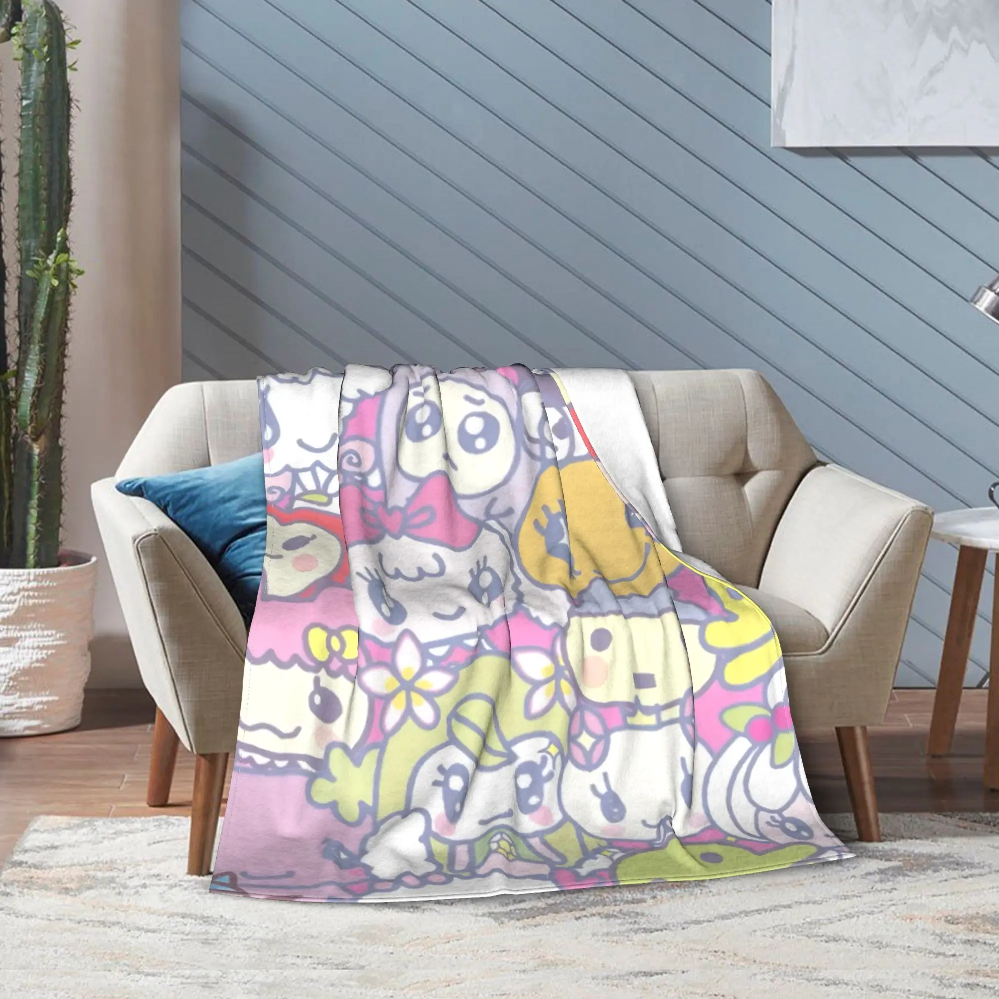 

Tamagotchied Cartoon Games Blanket Ultra Soft Throw Blankets for Couch 50x60 Inch Multi-size Rug Piece