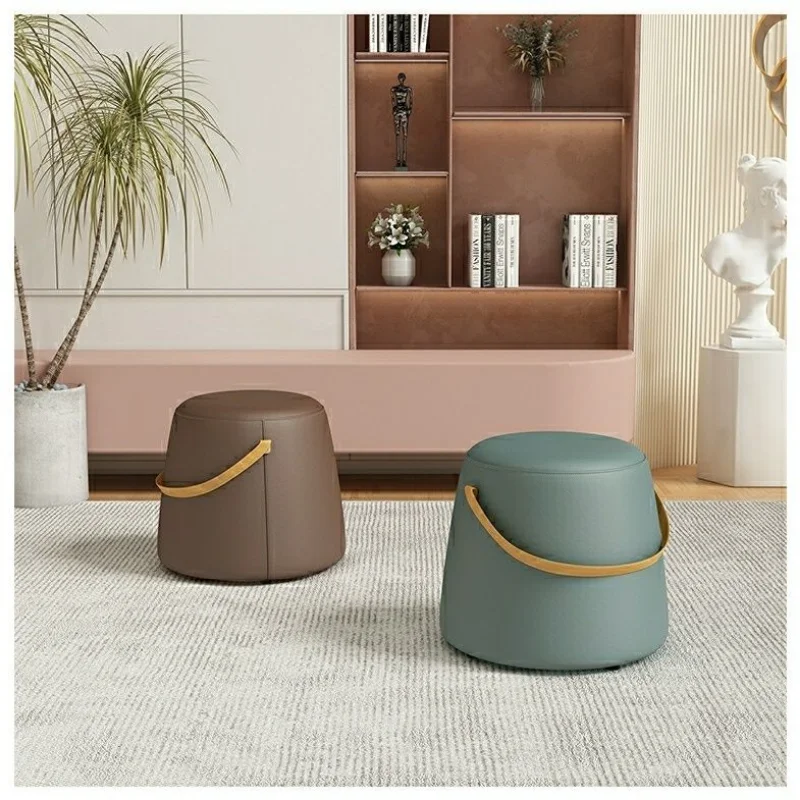 Technology Cloth Sofa Side Stool Portable Stools Living Room Tea Table Stools Makeup Stool for Shoes Changing Low Ottomans Pouf