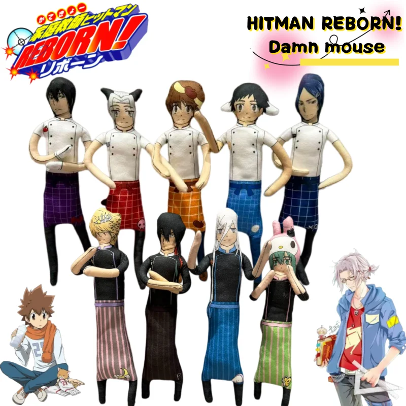 HITMAN WIEDERGEBOREN! Tsuna Sawada Gokudera Hayato Maus Trocken Hochfarbige Cartoon-Puppe Lustige Abstrakte Frei Posierbare Puppe Geschenk – Detail 1