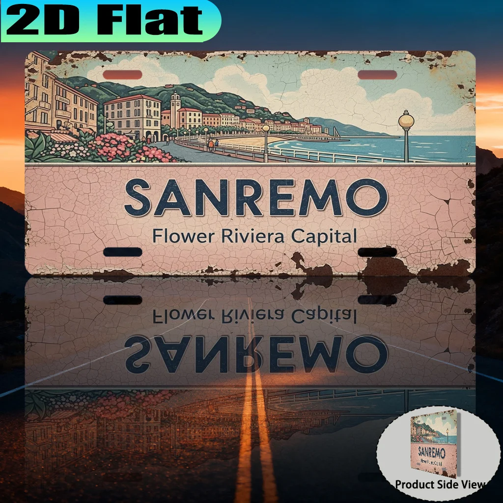 2D Flat, [JIT]For Decoration Only, 2D Flat-[Open] 2D Flat1pcs, Sanremo Flowers Riviera Capital  Sign(30.48X15.24cm), for Decorat