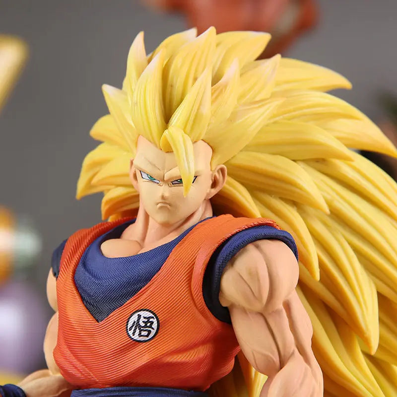 30cm Anime Figure Dragon Ball Super Saiyan 3 Goku Figure Super Saiyan Standing Statue Model Ornament Collectible Gift Free Ship view 5