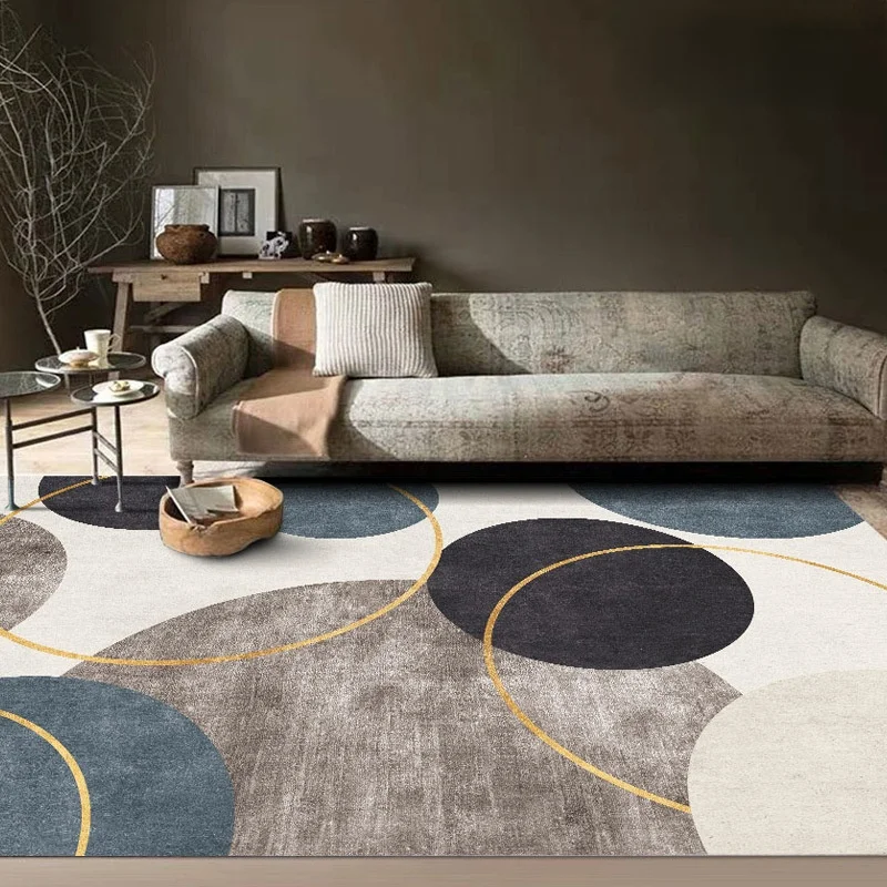 Modern Geometric Living Room Sofa Coffee Table Carpet Large Area Mat Simple Home Bedroom Non-slip Carpets Study Cloakroom Rug