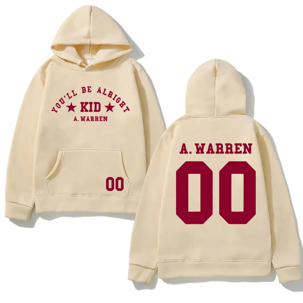 ستكون بخير هوديي Alex Warren 2025NEW للجنسين هوديي مريح البلوز كم ملابس قوطية كم طويل Moletom
