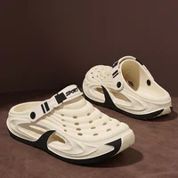 Pantoufles d'extérieur pour hommes, en EVA, antidérapantes, à bout fermé, plateforme épaisse et douce, sandales confortables à la mode pour hommes, chaussures d'été pour la maison 5