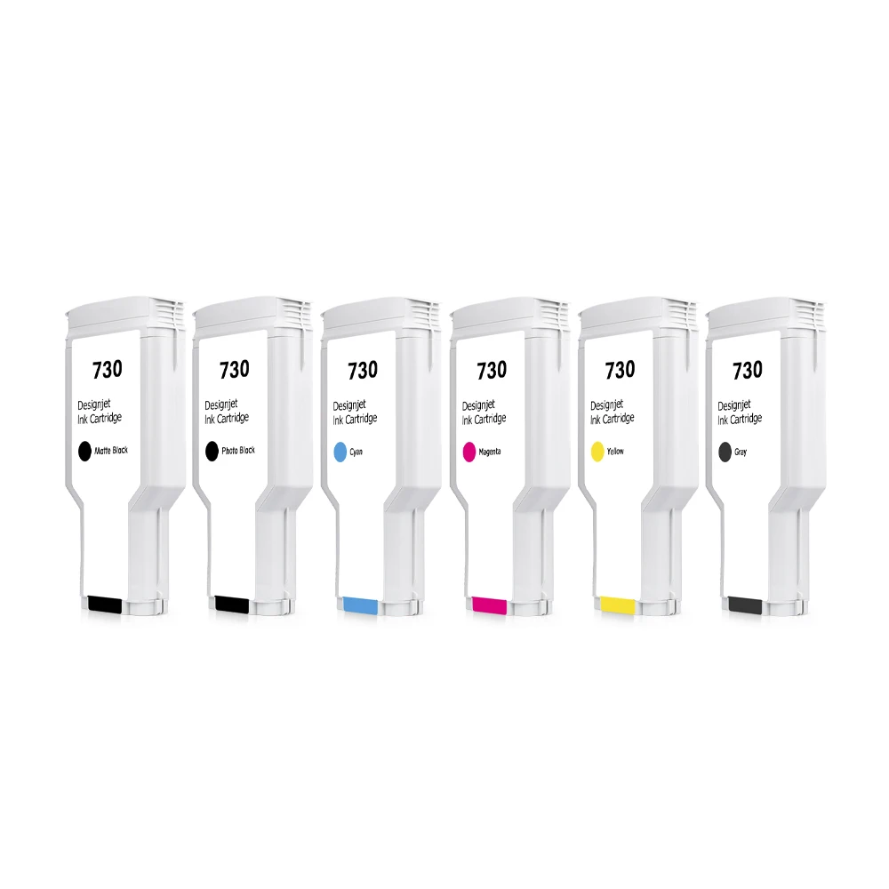 Wkład atramentowy HP 730 pełny z tuszem pigmentowym i barwnikowym HP730 do HP DesignJet T1600 T1600dr T1700 T1700dr T2600 T2600dr 300ML — zdjęcie produktu 2