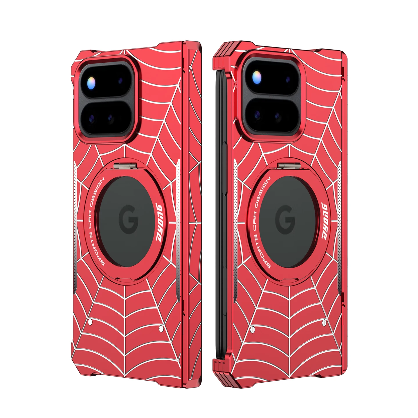 For Magsafe Aluminum Alloy Spider Case For Google Pixel 10 11 Pro XL Fold Magnetic Rotae Stand Hinge Protect Shockproof Cover