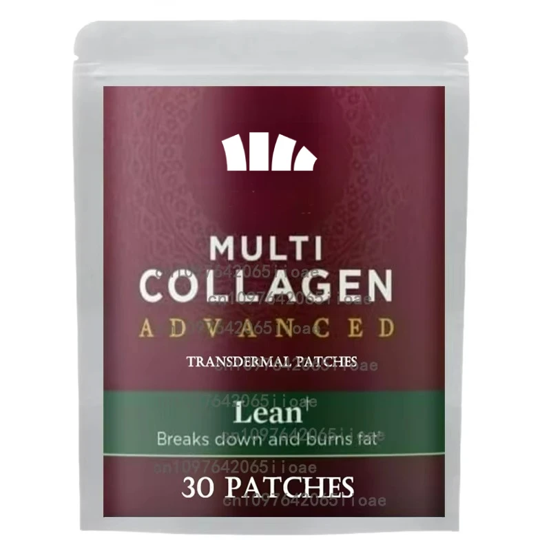 Multi Collagen Plus Transdermal Patches with Probiotics, Hydrolyzed Collagen Peptides Supports Healthy Weight Loss 30 Patches
