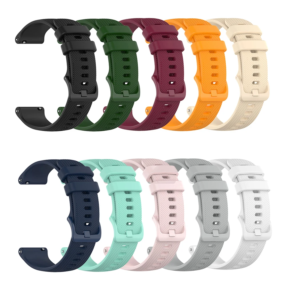 18/20/22mm Silicone Strap For Garmin Vivoactive 5 Venu Replacement Watch Band for Garmin Forerunner 165 245 255 265 745