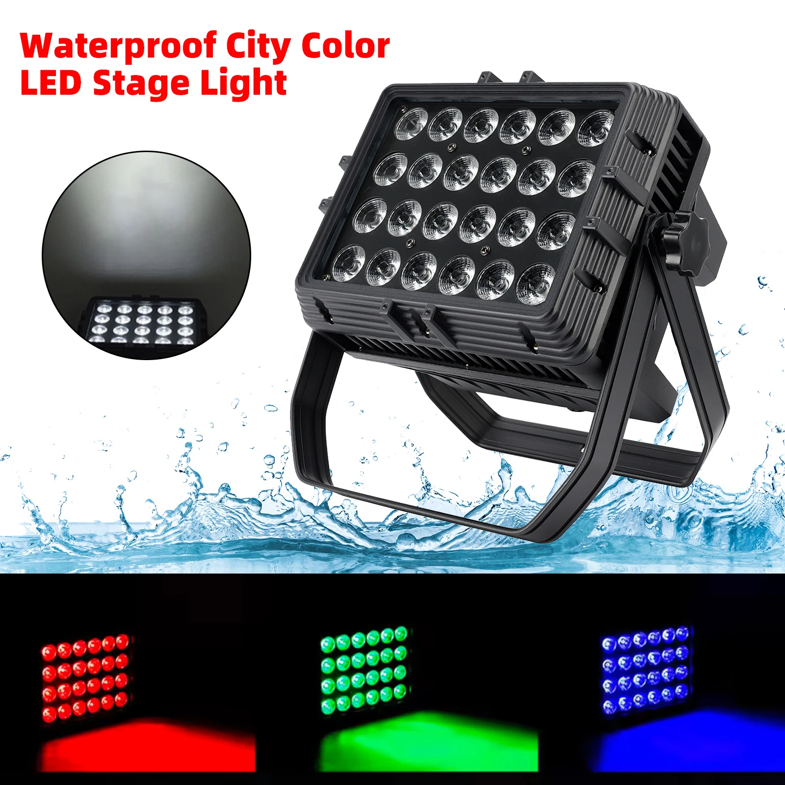 

200W LED Flood Par Light 24x15w 6In1 Waterproof City Color LED Stage Light