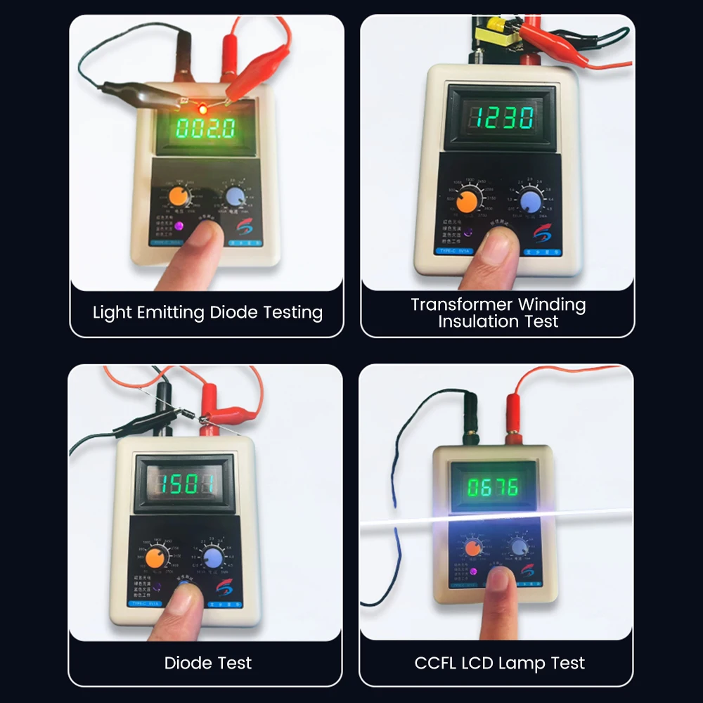 Imagem -05 - Led Digital Display Voltímetro Tester Transistor de Tensão Mov sem Suporte Diodo Mos 0v3500v 5ma Igbt