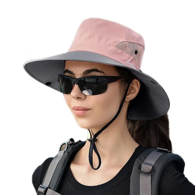 New Women\'s Summer Breathable Outdoor Travel High Appearance Level Sun Hat Full Sun Protection Uv Protection Hat Fisherman Hat