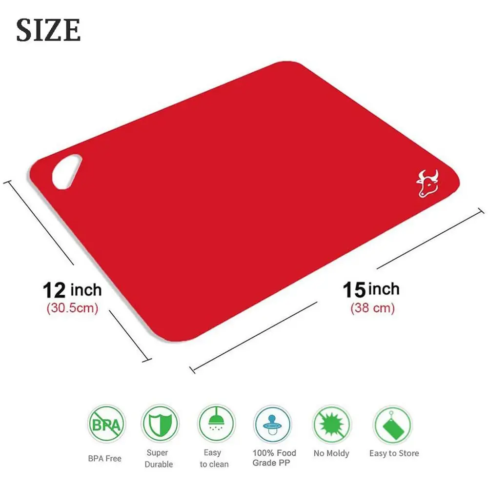 Portable Cutting Mat Set Colorful Kitchen Cutting Board Flexible Non-Stick Easy Clean Modern Cutting Boards Kitchen Tools