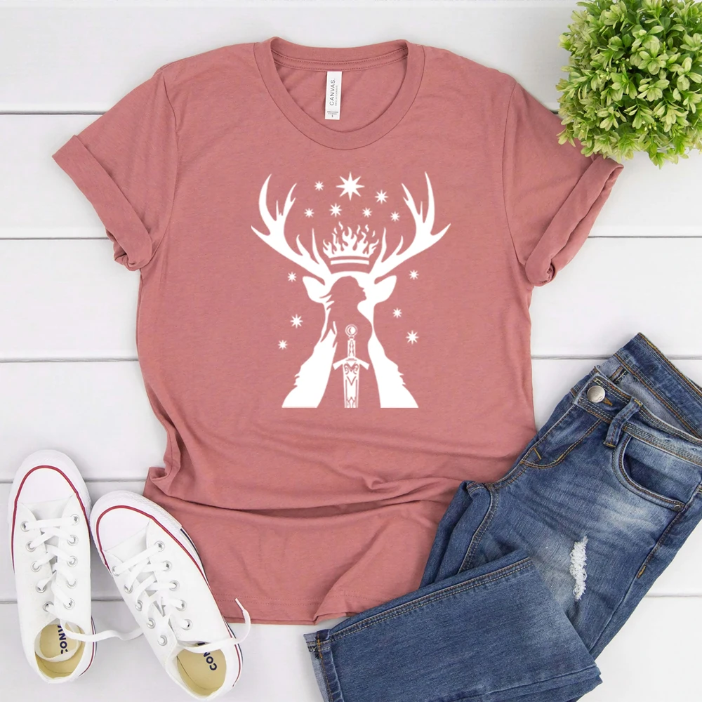 Throne of Glass Shirt Sarah J Maas Series T-shirt Acotar Queen of Terrasen Shirts Bookish Tee Vintage Aesthetic Shirt Casual Top