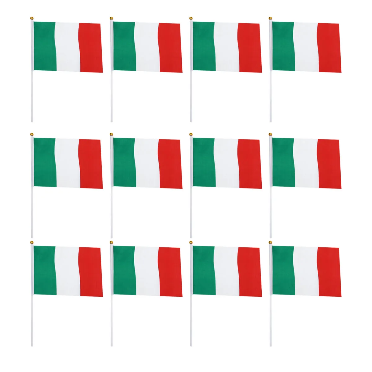 

50Pcs Hand Held Stick Flags Italy Polyester Party Celebration Decoration Country Flags on Stick for Festival Sports