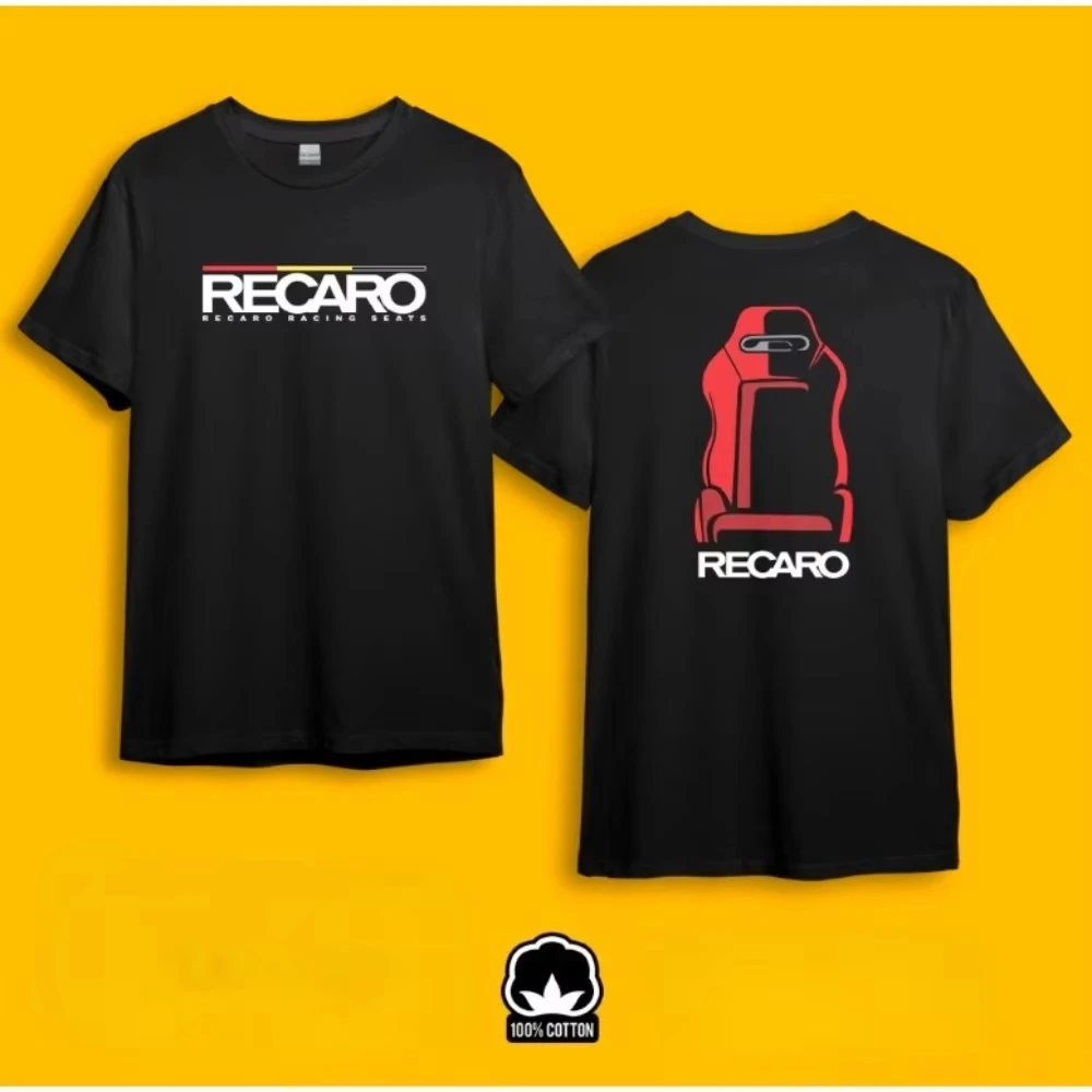

Racing Seat Printed T-Shirt Men's 2025 Summer Comfort Loose Short Sleeve Cotton Crew Neck Top Men's Clothing