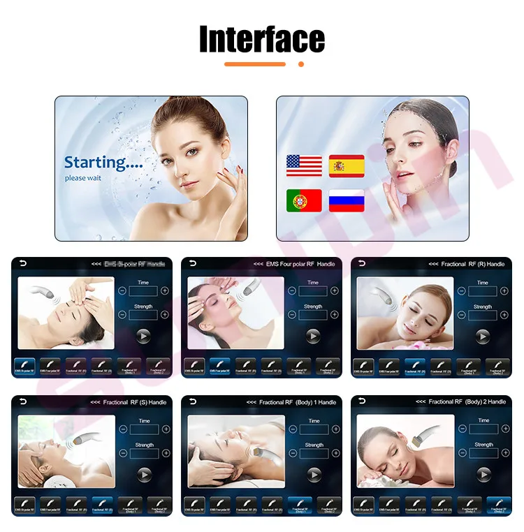 Portable 2024  Fractional Machine Anti-Aging Fractional  Lifting Face  Firming Multi Polar  Bipolar  Instrument