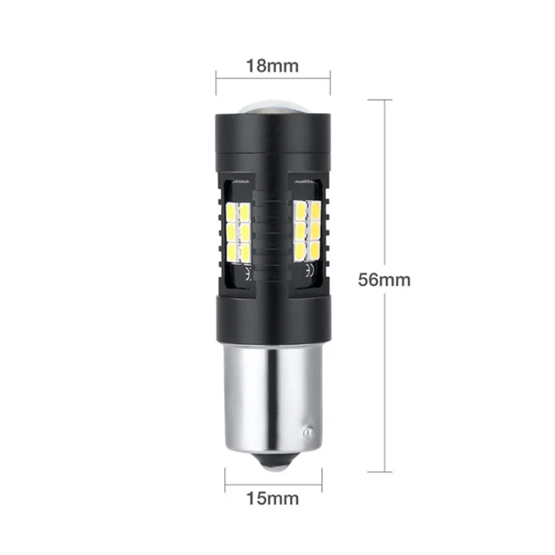 For VW Passat B7 2010-2014 2pcs/lot BA15S CANBus Error free White LED DRL Daytime Running Lights Bulbs