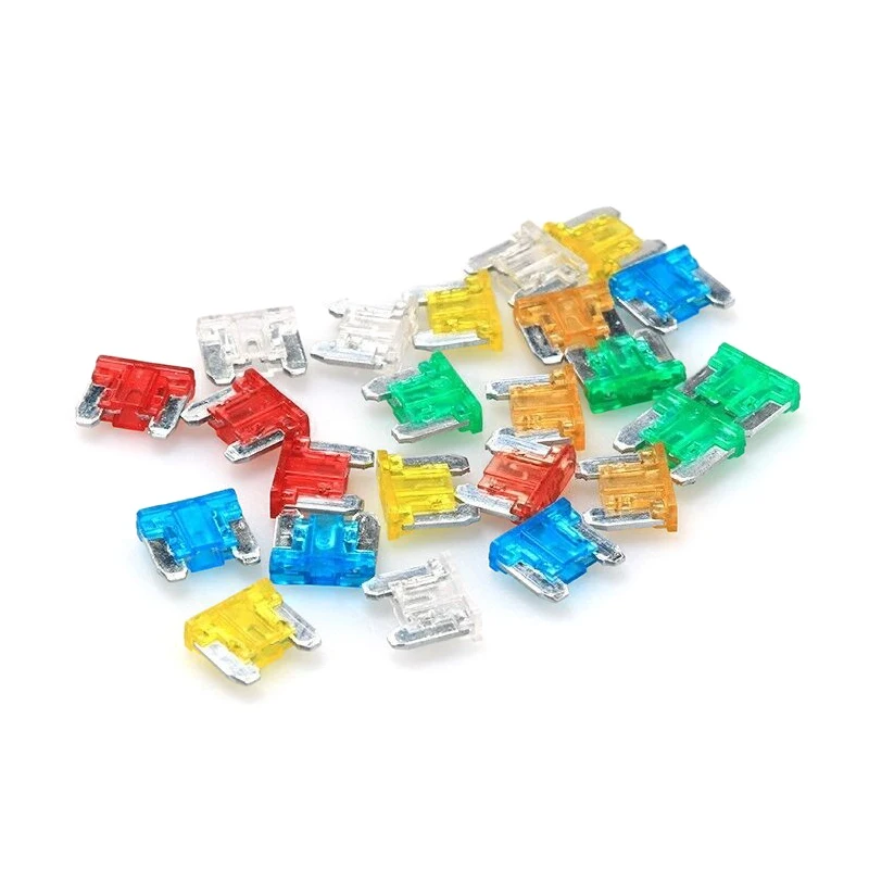 24pcs Mixed Sizes 5A 10A 15A 20A Low Profile Micro Mini Blade Fuses Universal Auto Car Truck Motorcycle Kit