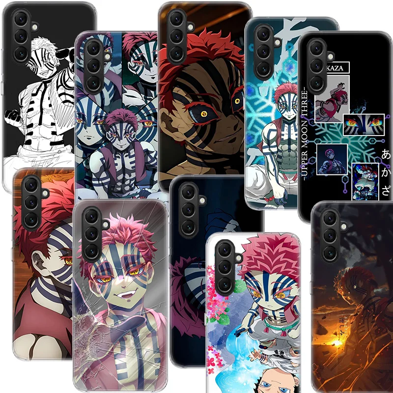 Akaza Demon Slayer Anime Phone Case Samsung Galaxy A70 A50 A40 A30 A20E M30S M31 M21 M12 J8 J6 J4 M32 M52 M51 A90 A80 A20S M11 A