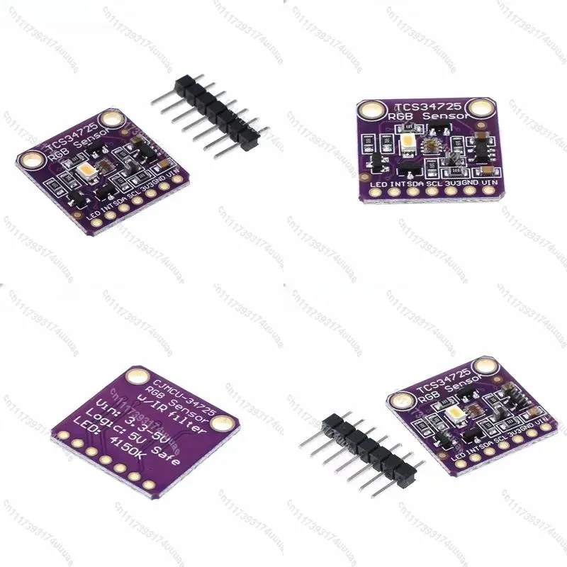 5pcs TCS34725 RGB Color Sensor Module Development Board For Arduino I2C Interface Light to Digital Converter