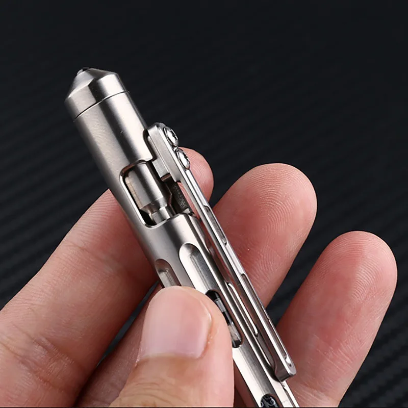 2-In-1 Gel Ink Pen Titanium Tactical Pen Pencil Multifunctional Window Breaker Writing Pen Valentines Day Gift With Box Luxury