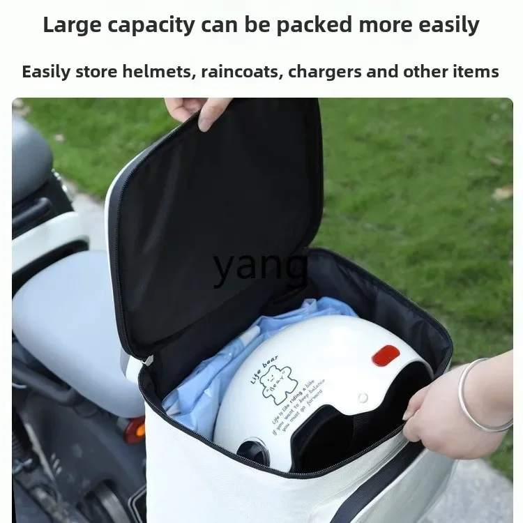 Yjq electric vehicle rear backrest hanging bag storage pocket basket storage