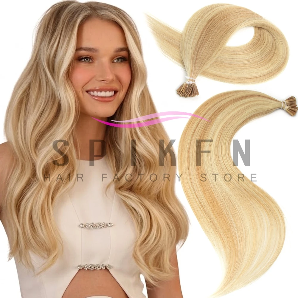 I Tip Hair Extensions Human Hair 12-20 Inch Itip Hair Extensions 50Strands Long Straight Pre Bonded I Tip Hair Extensions 30-50G