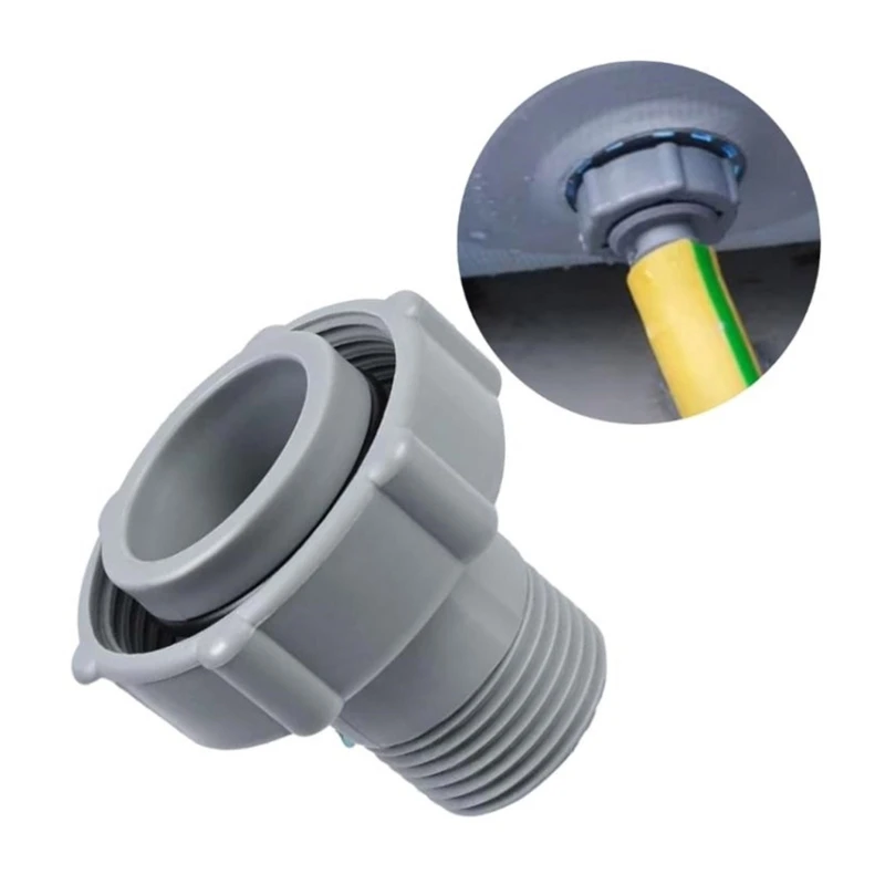 P6A1420 Pool Drain Connector Adapter with Clamping Rings for Garden Hose Dropshipping