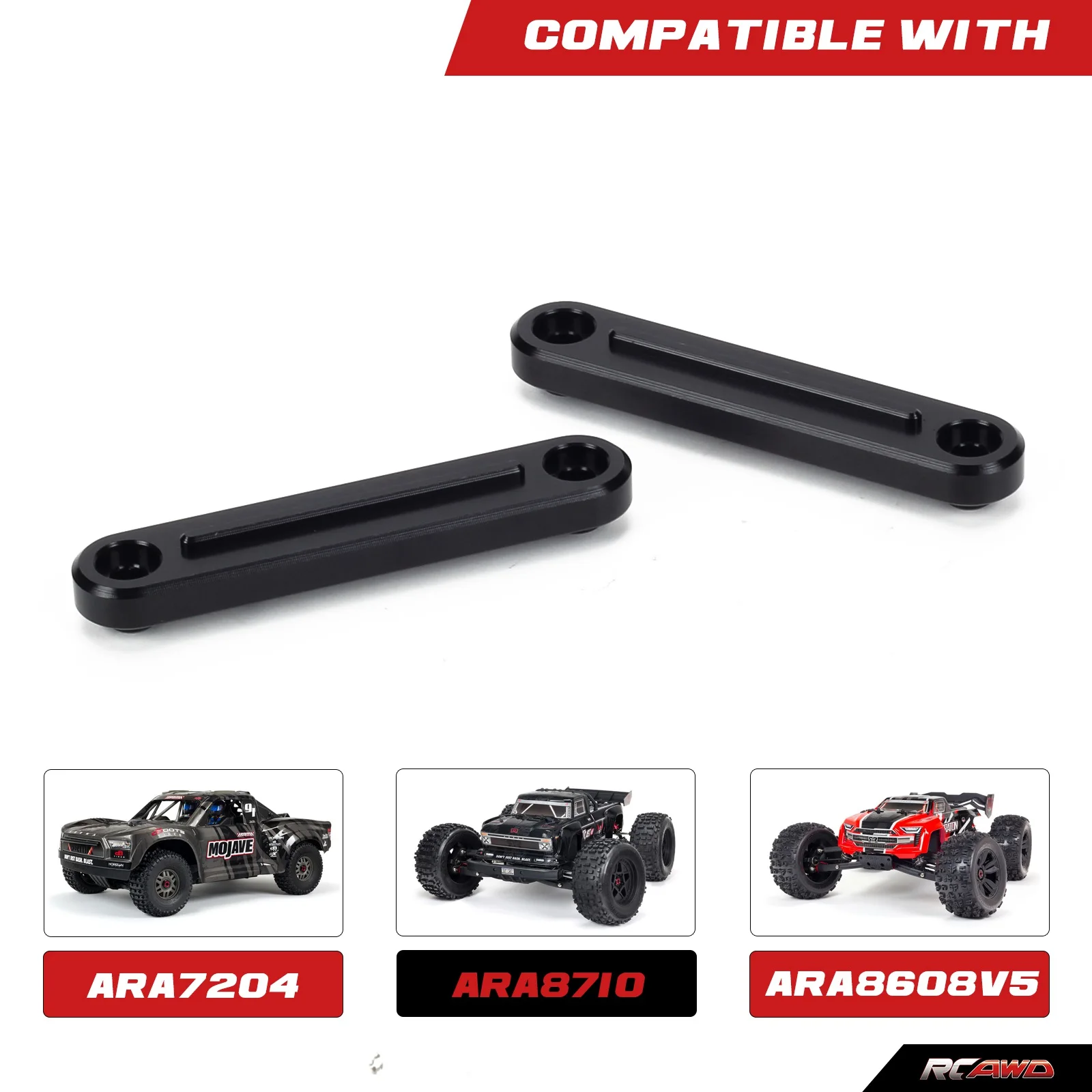 RCAWD Alloy Roof Rails for Arrma 1/7 6s Infraction etc cars hopups upgrade parts 2pcs/set