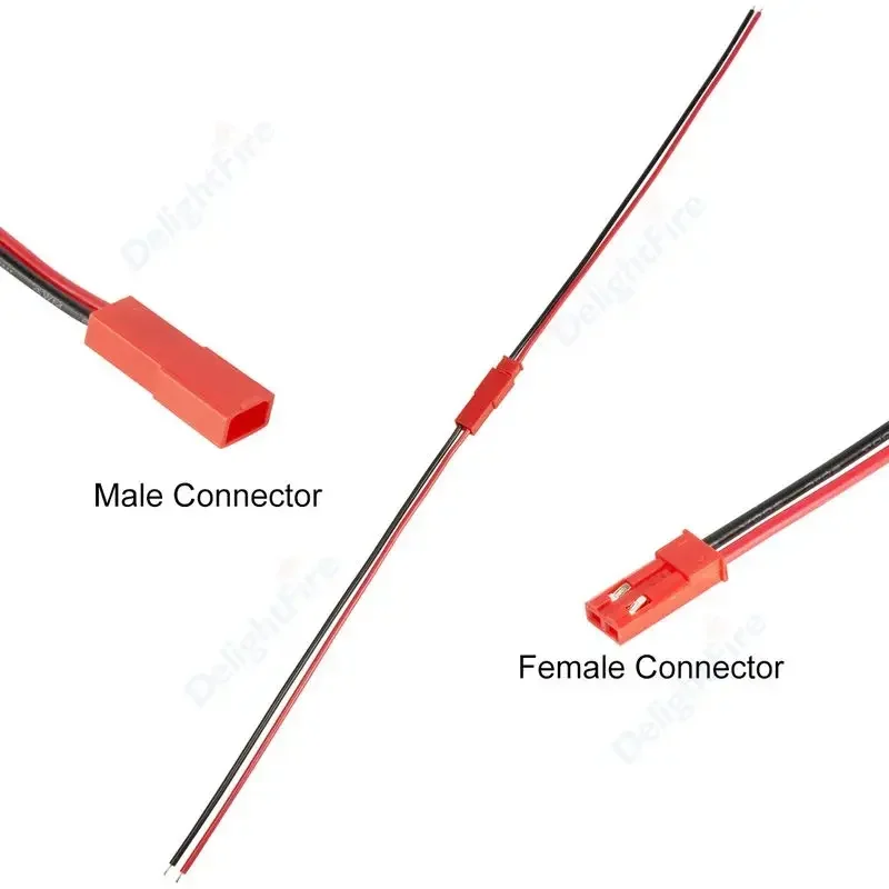 SYP Connector With Wire 15cm 22AWG Tinned Copper Male Female Plug JST SM Wire Terminal For LED Strip Automobiles Batteries PCB