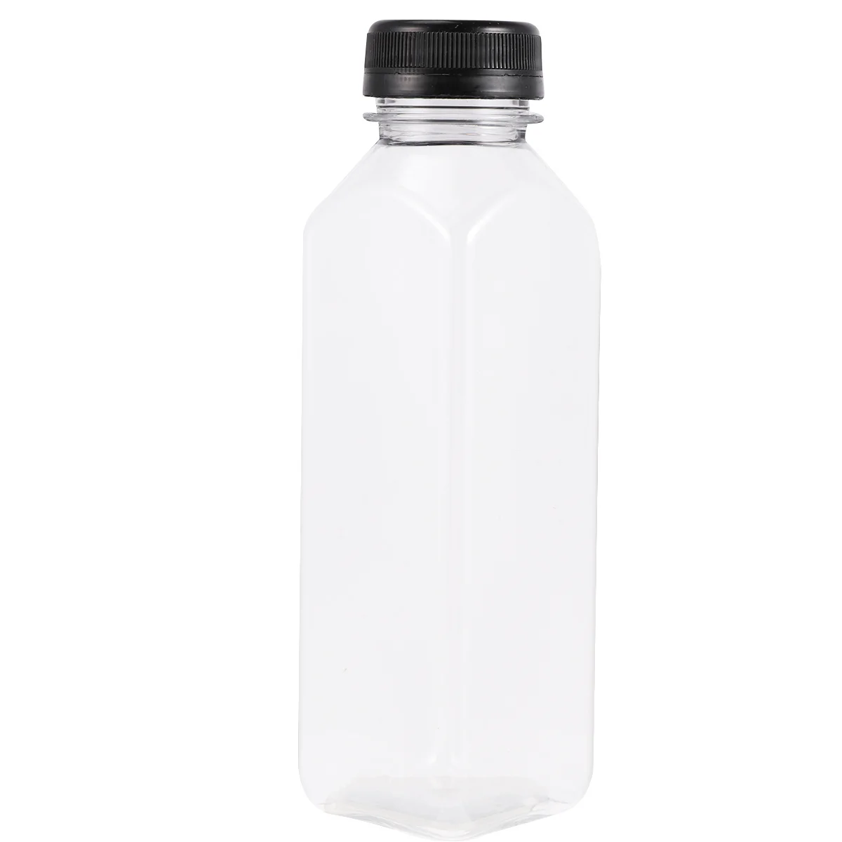 

10pcs 400Ml Disposable Juice Bottles Transparent Pet Storage Containers Easy Grip Lids For Beverage Water Drink Storage Empty