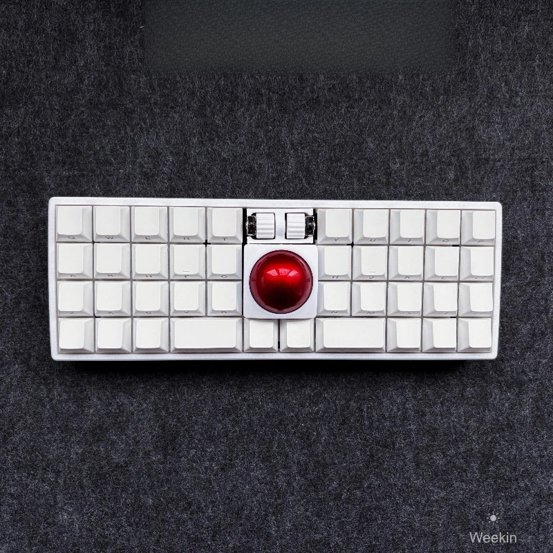 

WK 40 BALL Keyboard Wired Single-mode RGB Hot Swap PMW3360 Trackball Keyboard Custom RP2040 Vial Gaming Office Keyboard Gift