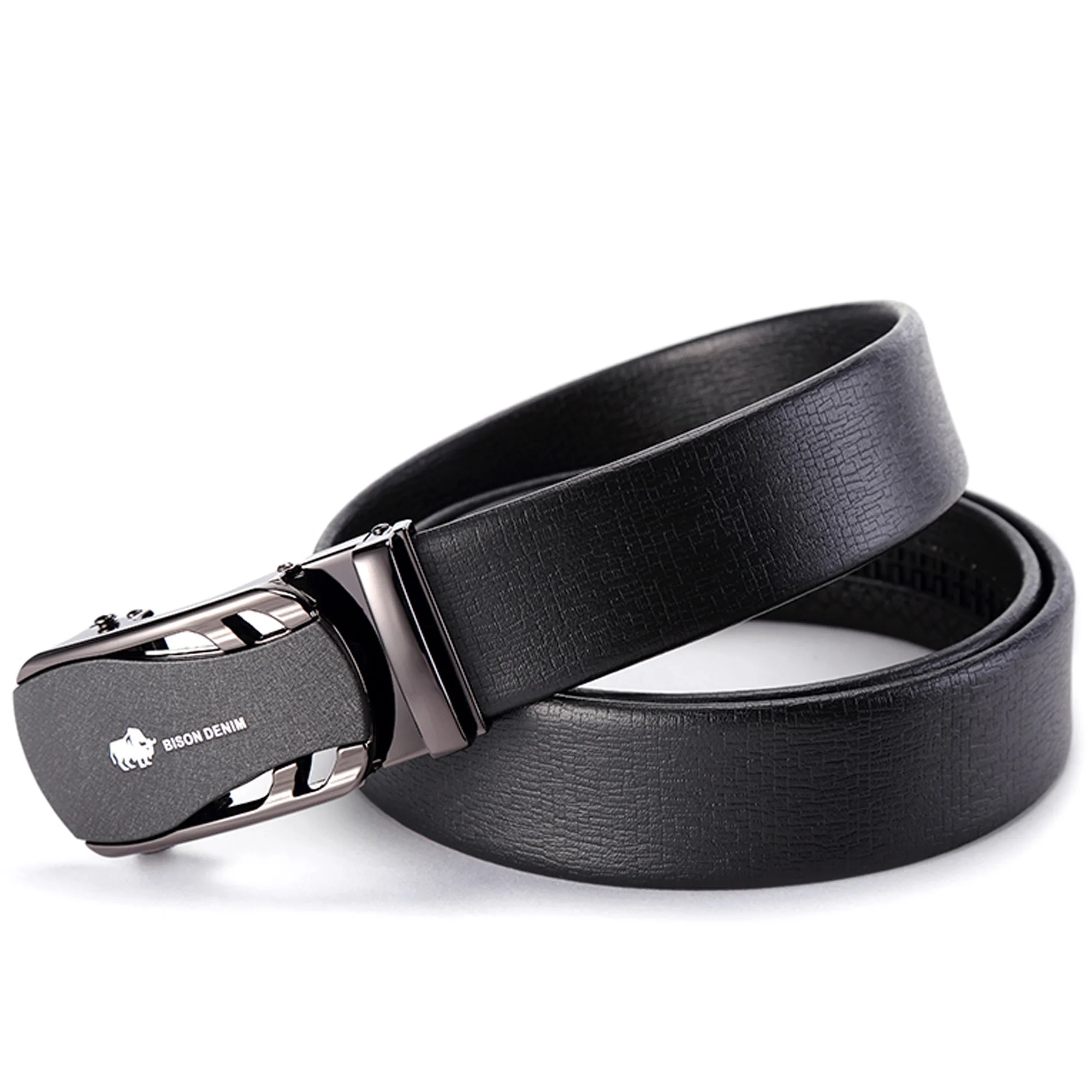 Ceinture automatique en cuir véritable pour hommes, sangle d'affaires décontractée, marque de luxe, environnement de haute qualité, mode, 2024