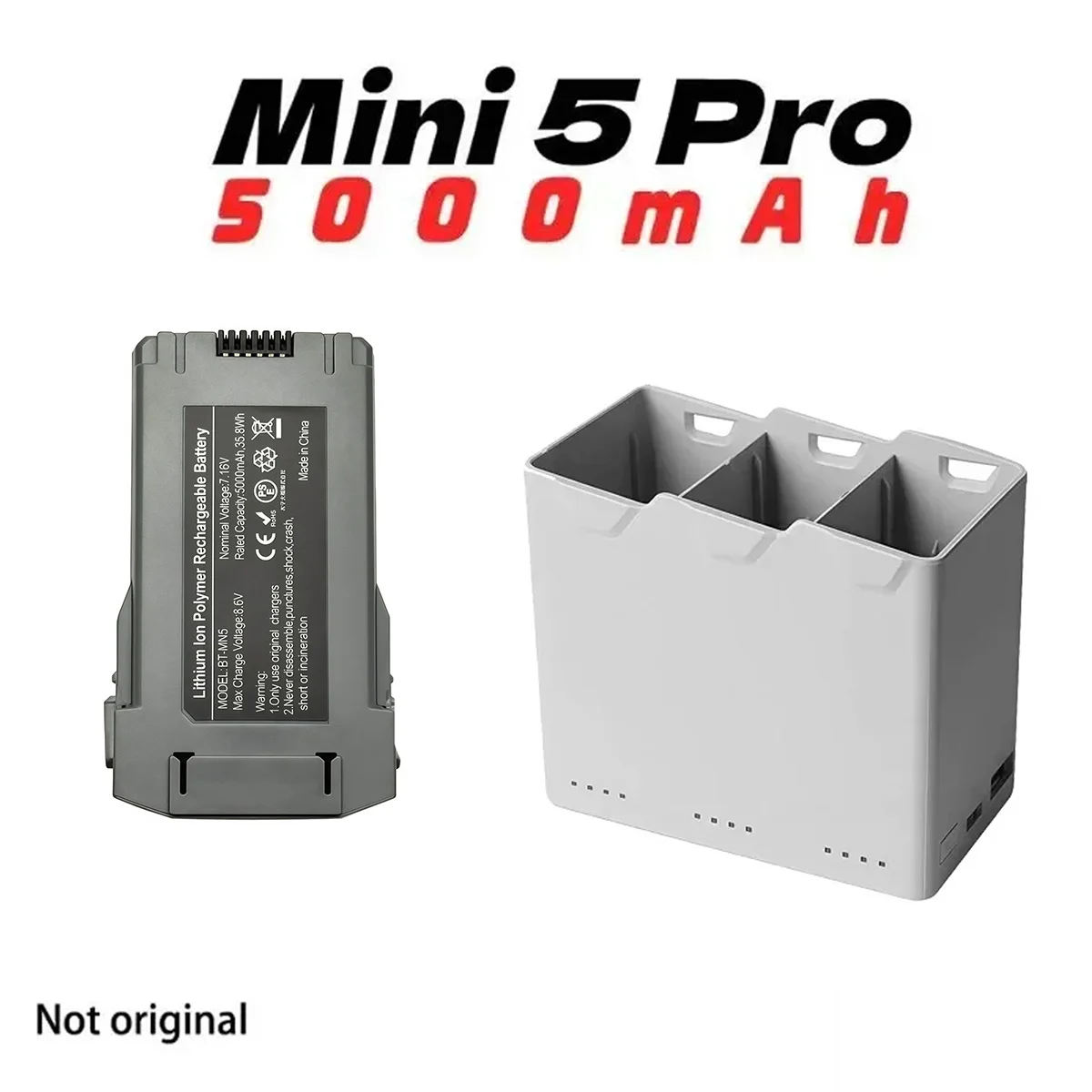

Battery For Mini 5 Pro Battery Plus 5000mAh Compatible Mini 5 Pro/Mini 3/3 Pro/4 Pro Intelligent Flight Battery