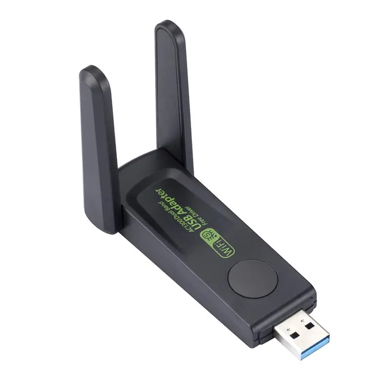 

USB-адаптер Wi-Fi A23F-1300 Мбит/с, двухдиапазонный 2,4 ГГц/5 ГГц, Wi-Fi-донгл 802.11AC, мощная антенна, беспроводной приемник, без драйверов