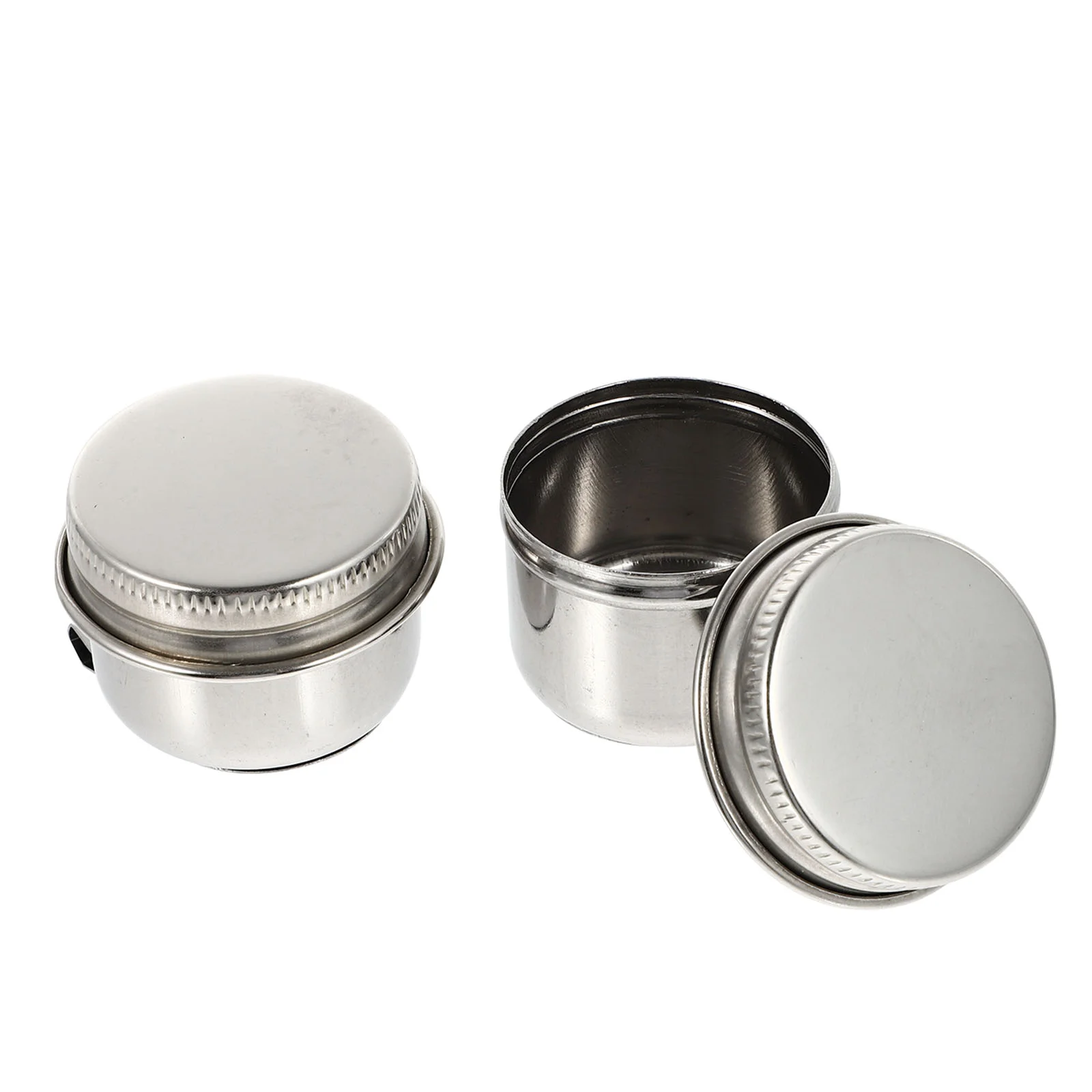 

2 Pcs Pen Pot Brush Cleaning Washer Stainless Steel Oil Palette Cup Paint with Lid Container Painting Artist Washing Metal