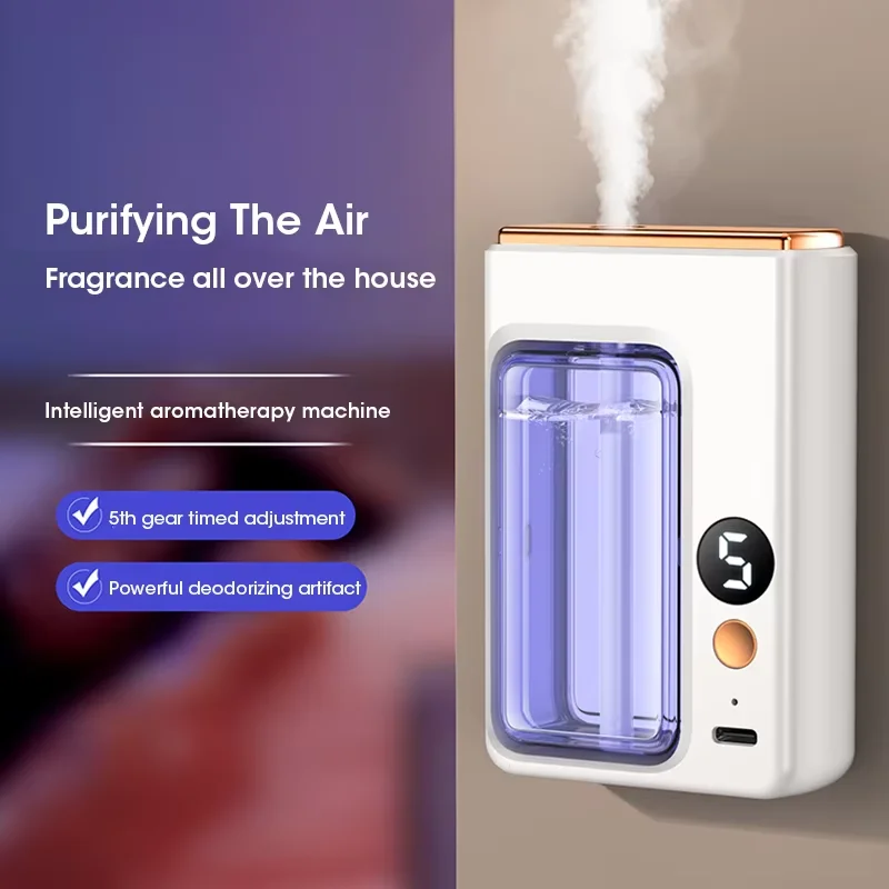 50ML Automatic Home Fragrance Machine Essential Oil Diffuser Nebulizer Perfume Scent Machine for Kitchen and toilet deodorizatio