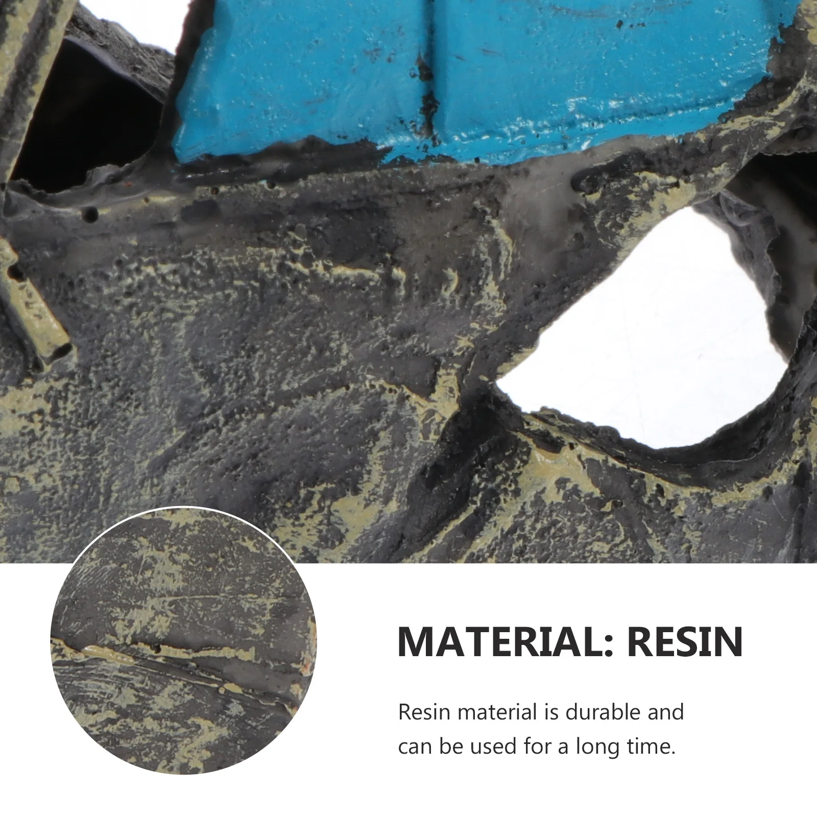 

Resin Car Wreck Shaped Aquarium Decoration Fish Tank Landscape Ornament Grey Creative Design for Shrimp Hiding and Fish