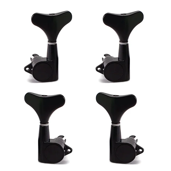 

4 Pcs Bass Guitar Machine Heads Tuners Pegs Gear Black Electric Tuning Replacement Parts