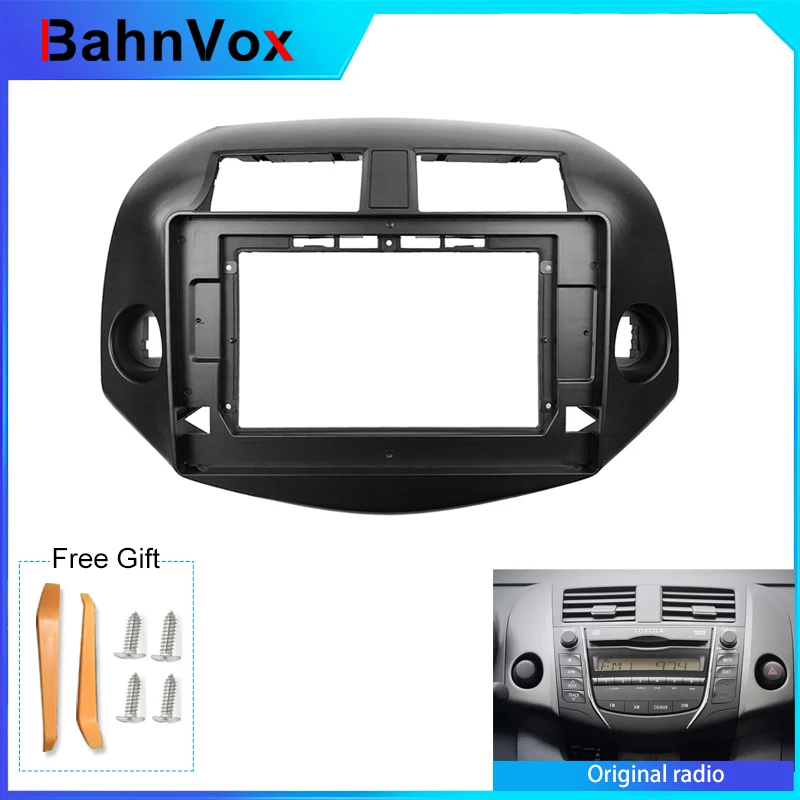 10 inch Android Car Radio frame for  Toyota RAV 4 RAV4 2005-20132din Stereo GPS Fascia bezel Panel Adapter wire harness