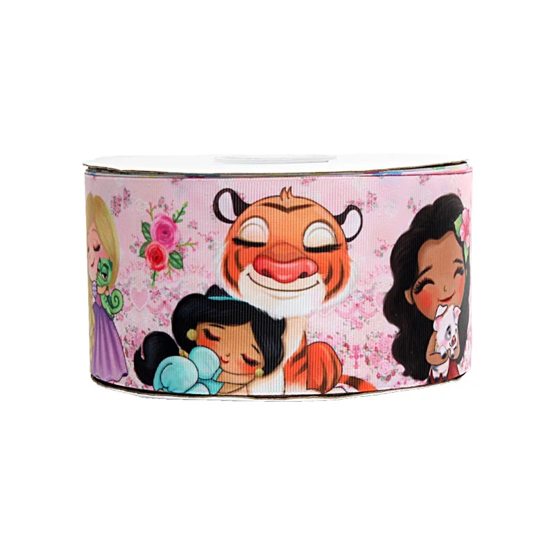 

Disney Baby Princess Cartoon Grosgrain Ribbon 25mm for Hairbows DIY Gift Wedding Decor 10yards Craft Supplies Handmade Materials