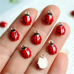 10PCS Insect Beetle Snake Alloy Enamel Pendant Shiny Charms Dangle DIY Necklace Bracelet Earrings Keychain Jewelry Accessories