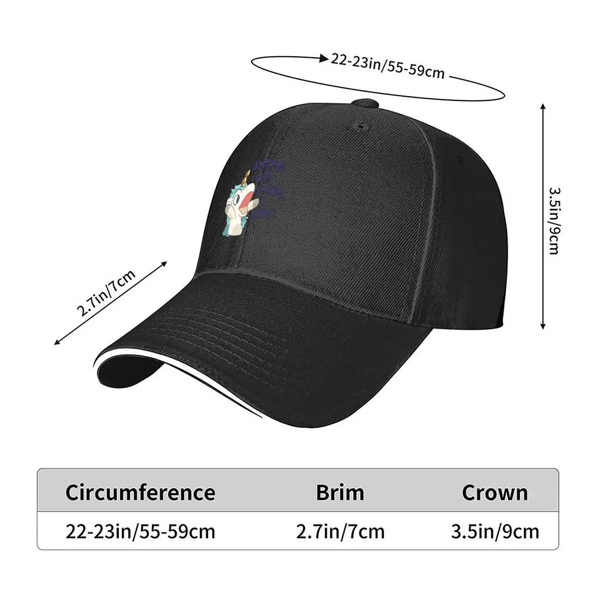Annnnnd Why Should I Care Unicorn Sandwich Baseball Cap Outdoor