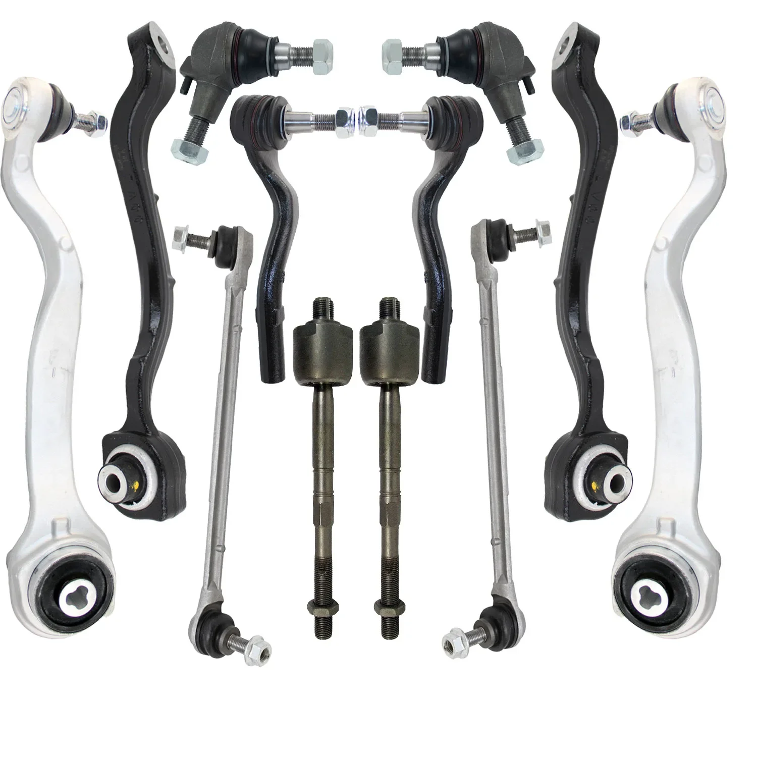 Punino Front Upper Lower Control Arm Sway Bar End Links Kit for Mercedes Benz W212 S212 2009 2010 2011 2012 2013 2014 - 2020