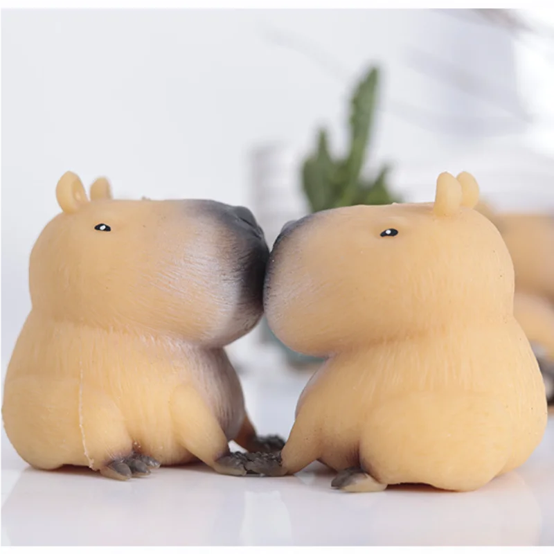 Kawaii Squishy Capybara,Soft Pinch Toy,Squeeze Toys,Fidgets,Silicone Stress Relief Toy Sensory Toys Antiestres,Children\'s Gift