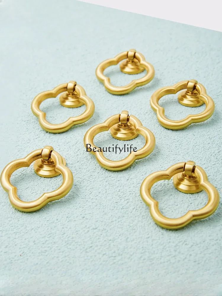 

Drawer Handle Single Hole Pendant Pull Ring Wardrobe Golden Light Luxury Nordic Handle