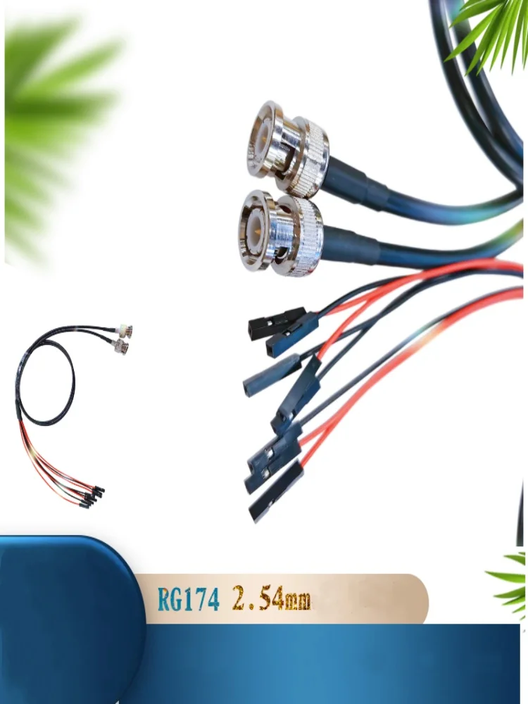 BNC to DuPont RF Test Cable 2.54mm DuPont Female Header Q9 Red/Black 1-to-2 Extension Adapter Cable 1M silver wire 1pc/Lot