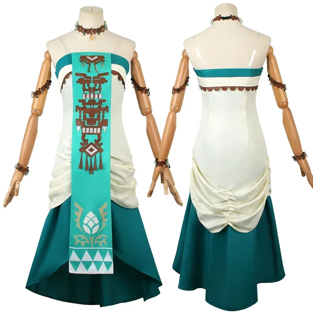 

New 2025 Game Zelda Princess Cosplay Dress Suit Adult Women Halloween Costume Party Outfit Carnival Uniform Gift